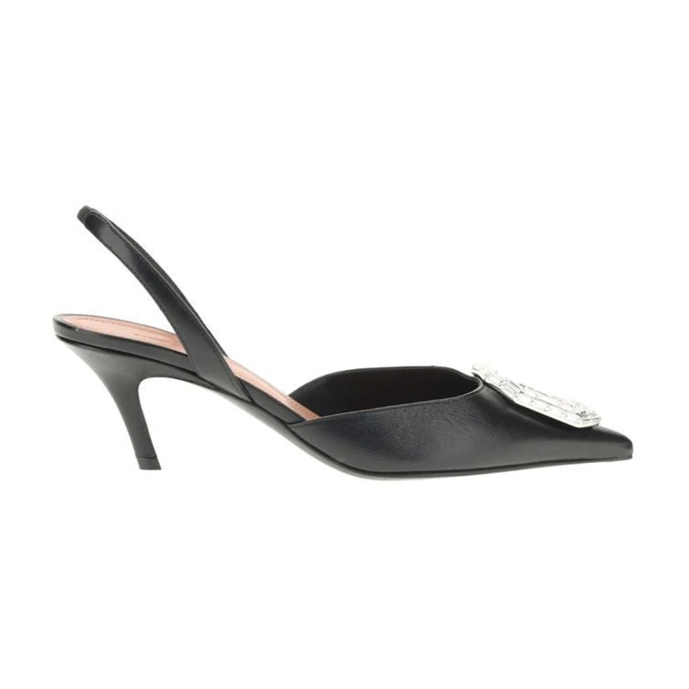 Amina Muaddi Damen Schwarz Schuhe, K, 36 Eugröße: