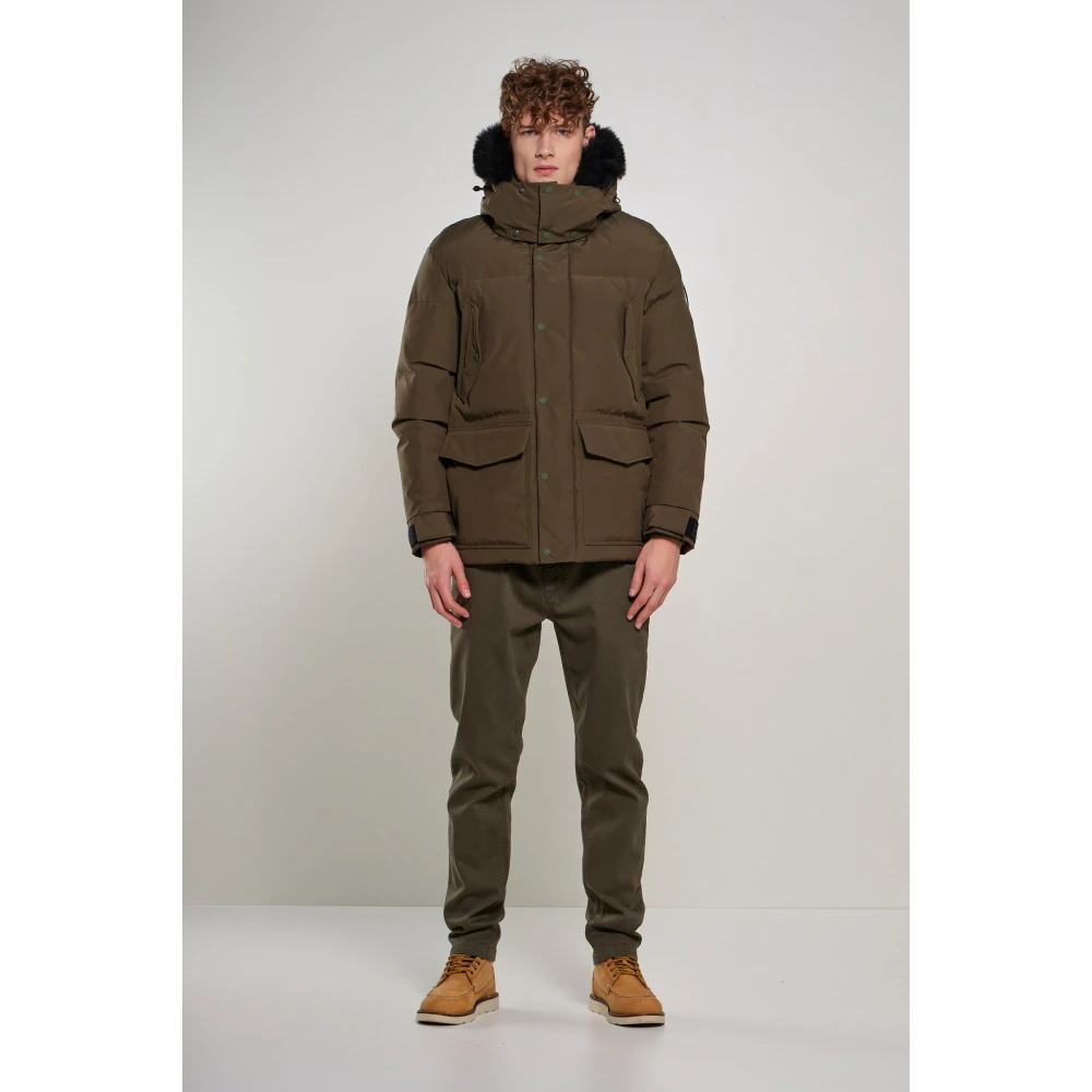 BomBoogie Spy Slim-fit Stretch Katoenen Broek Green Heren