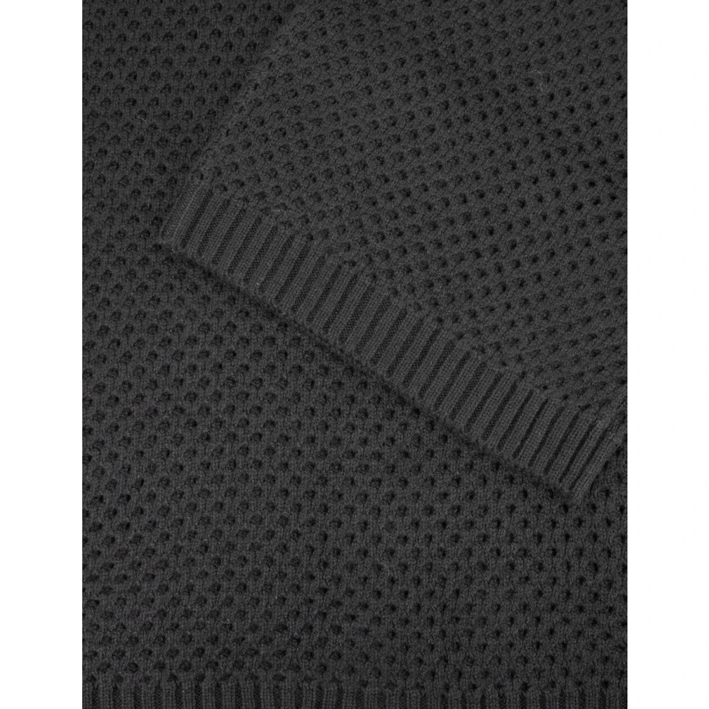 Fabiana Filippi Platinum Grid Stitch Sweater Black Dames