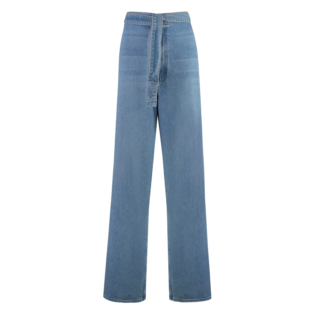 Mother Wijde pijpen jeans met strik aan de voorkant Blue Dames