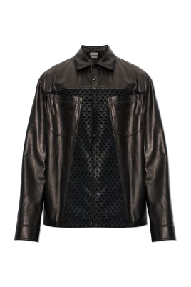 Overshirt i läder