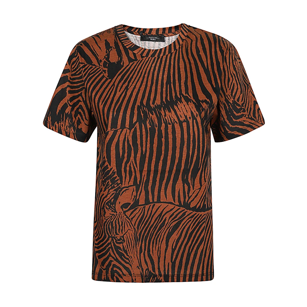 Max Mara Weekend Zebra Print T-shirt van katoen Multicolor Dames