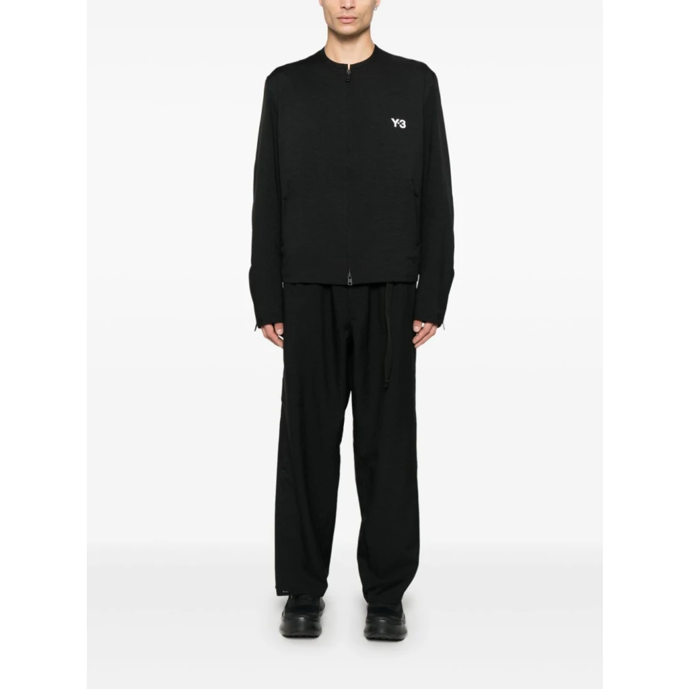 Y-3 Zwarte Stijlvolle Jassen Black Heren