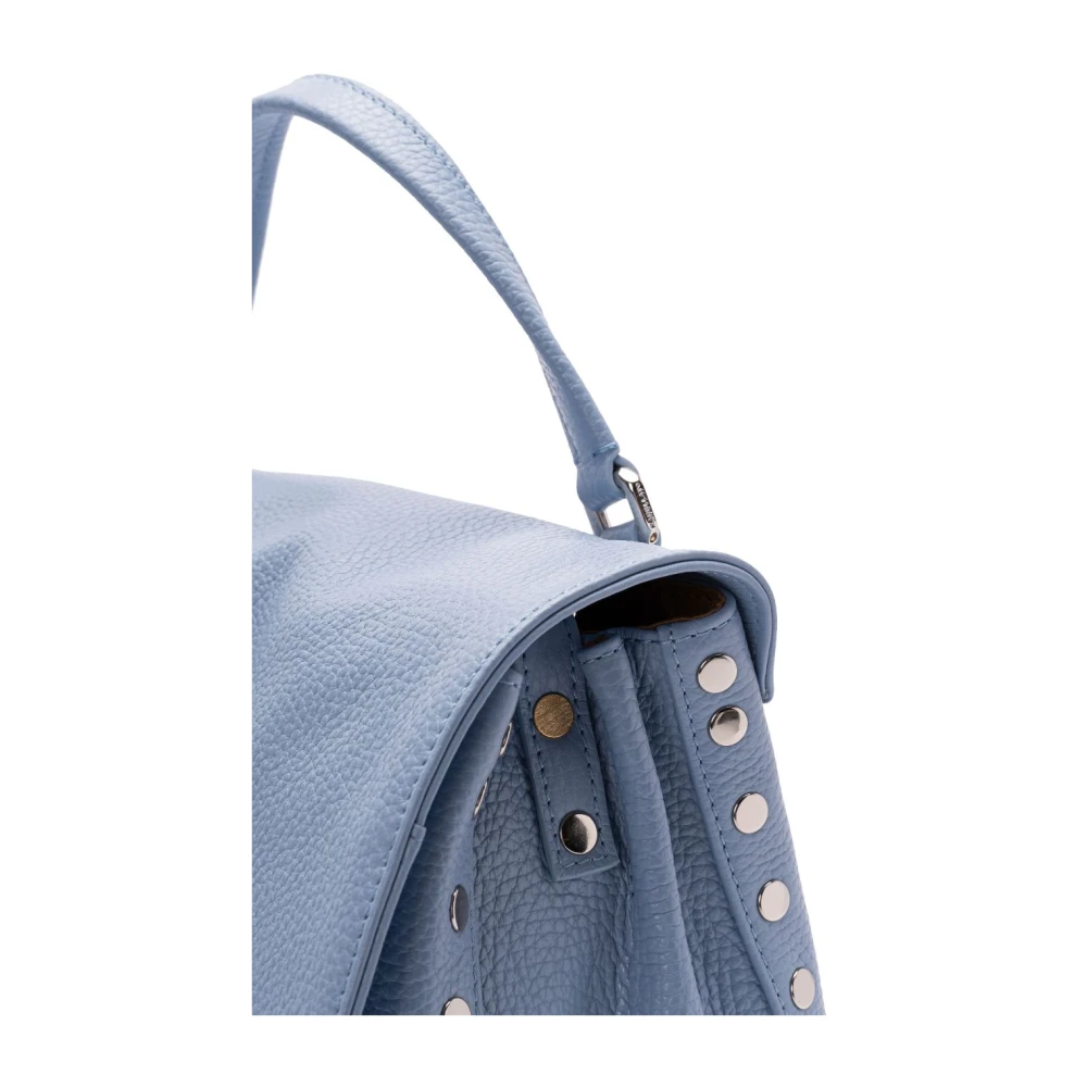 Zanellato Blauwe Tassen met Twist-Lock Sluiting Blue Dames