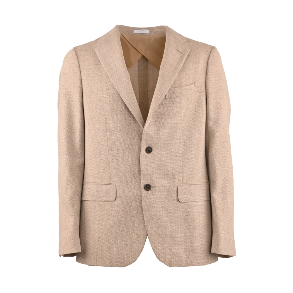 Boglioli Chevron wollen blazer Beige Heren