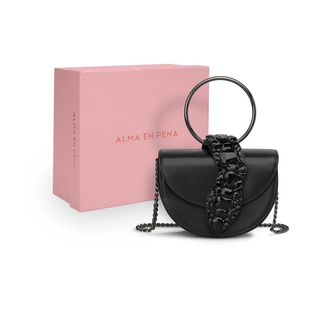 Alma en Pena Slangen handtas Black Dames