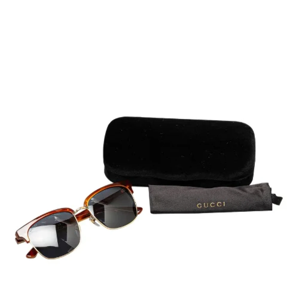 Gucci Vintage Pre-owned Plastic sunglasses Brown Dames