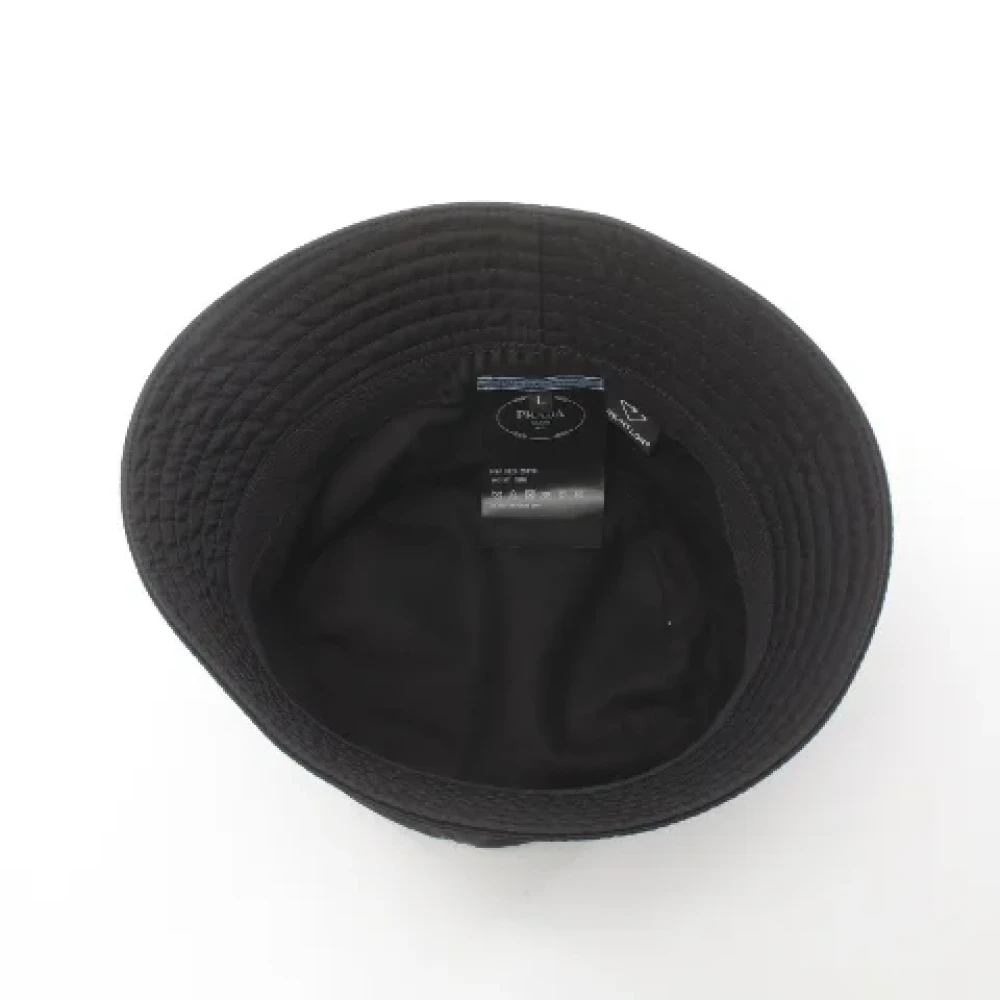 Prada Vintage Pre-owned Fabric hats Black Dames