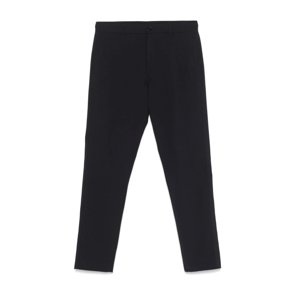 Aspesi Navy Blauwe Tapered Leg Broek Blue Heren