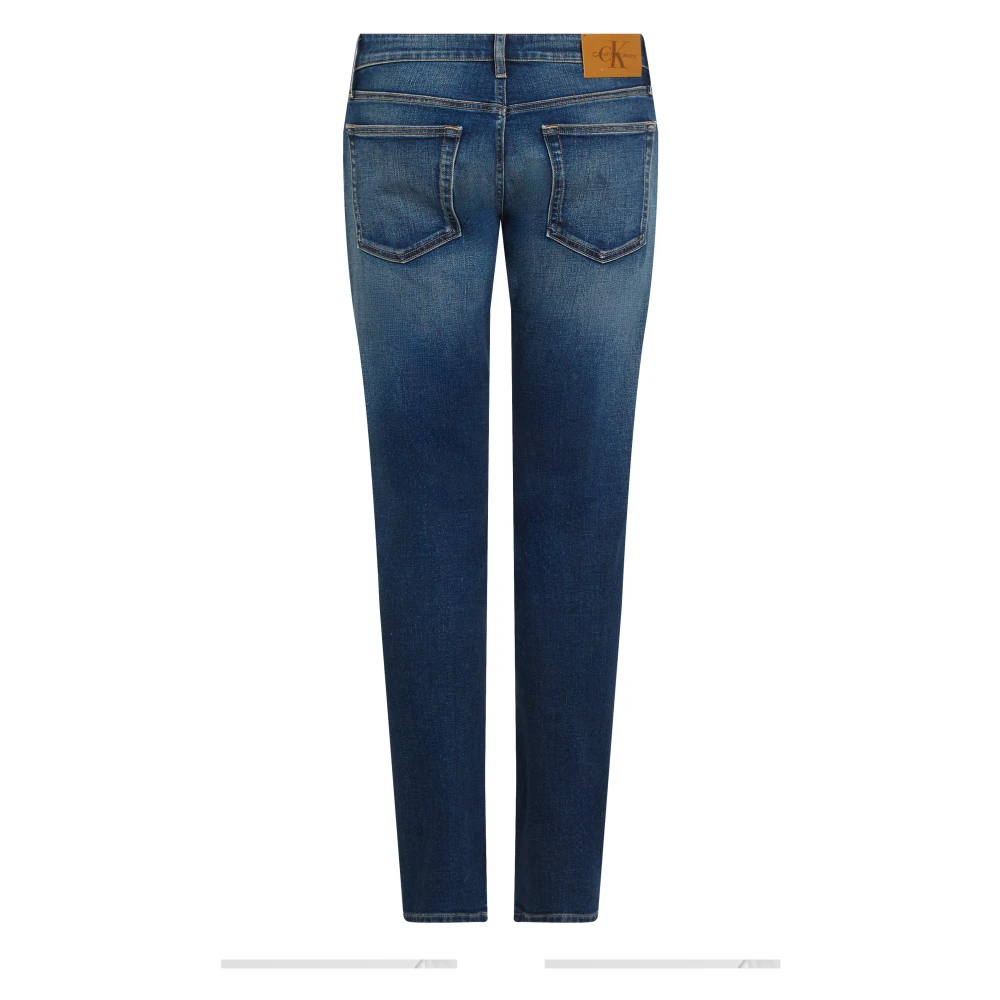 Calvin Klein Authentieke Straight Leg Blauwe Jeans Blue Heren