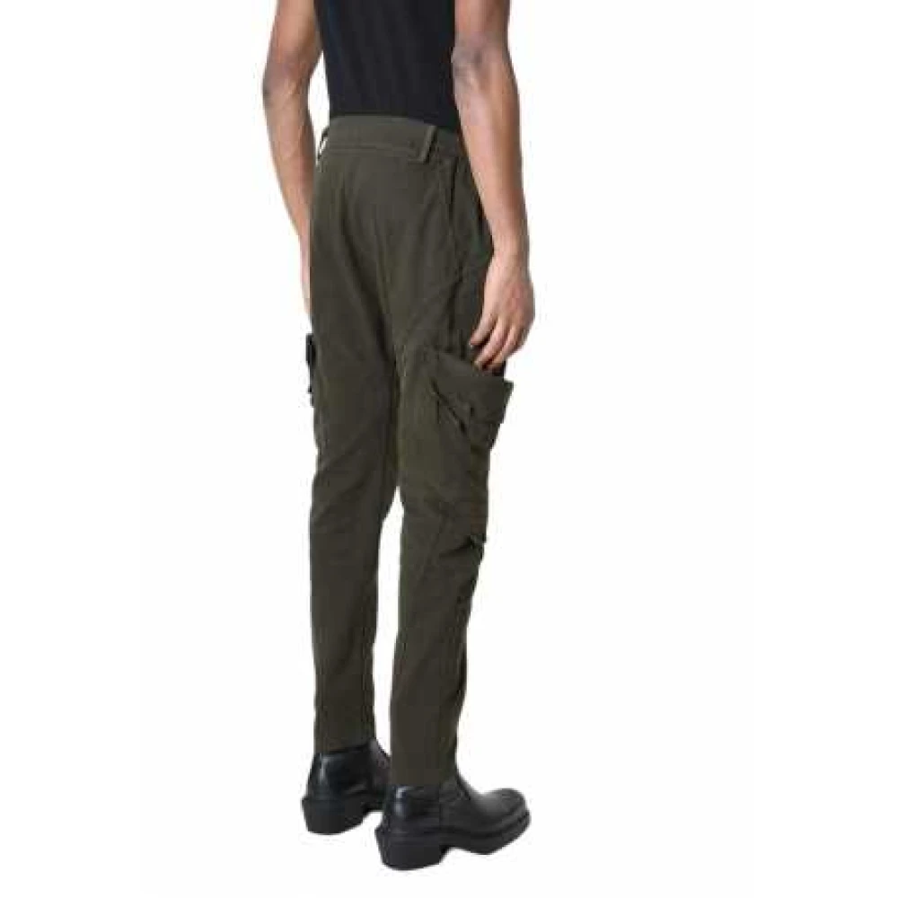 La Haine Inside Us Khaki Stretch Katoenen Cargo Broek Lm192 Green Heren