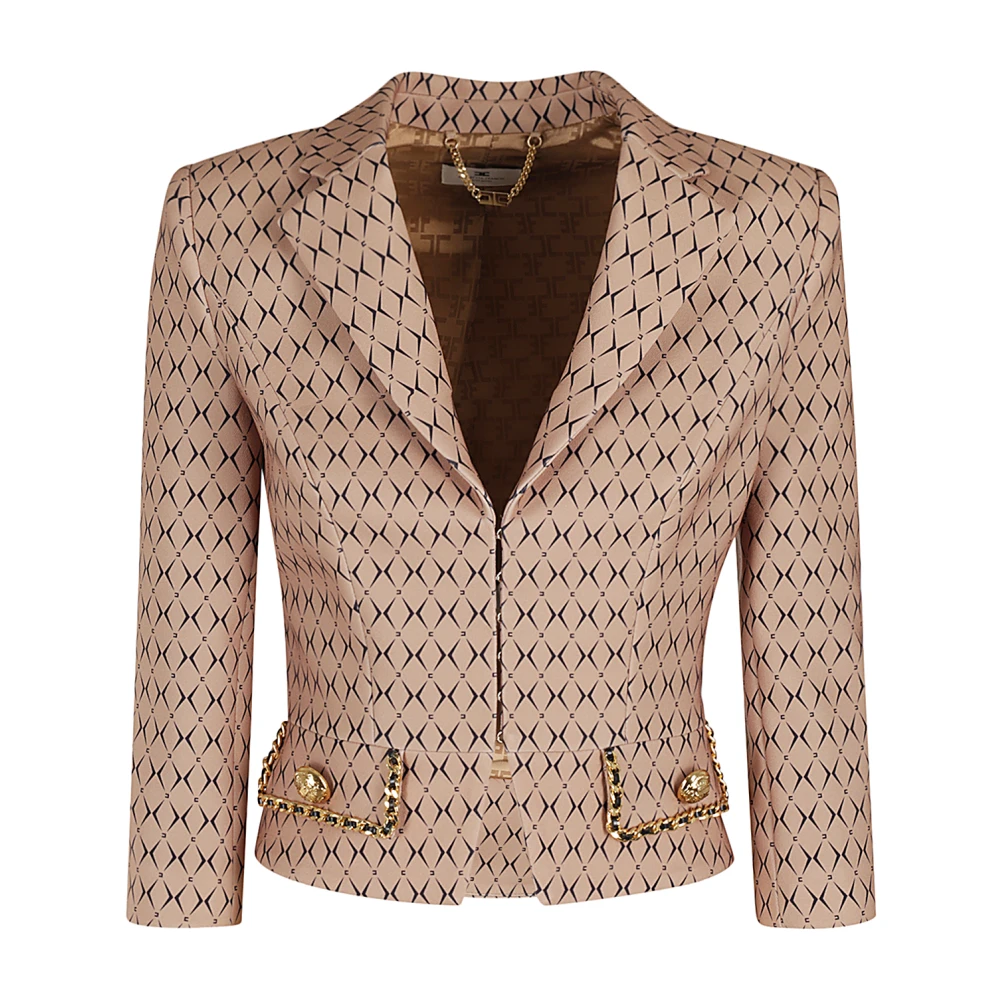 Elisabetta Franchi Stijlvolle Jas voor Vrouwen Brown Dames