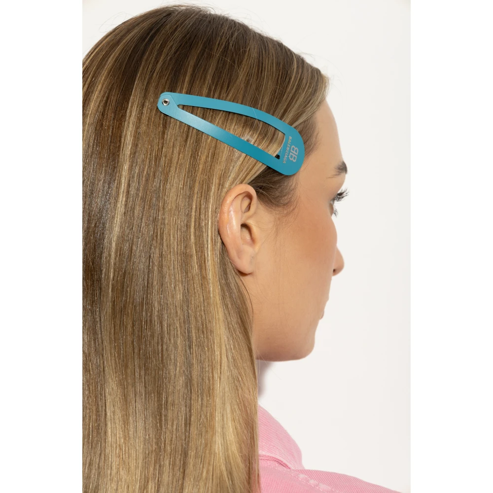 Balenciaga Manchetknopen met logo Blue Dames