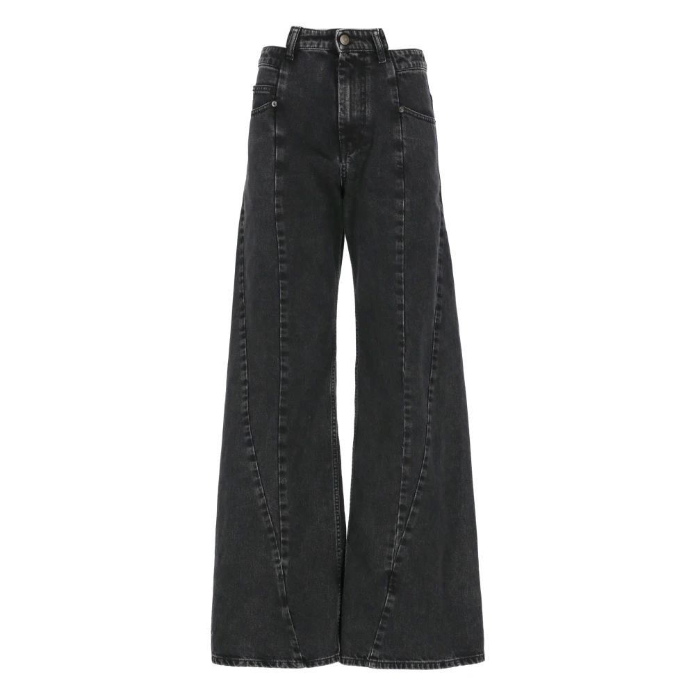 Maison Margiela Zwarte katoenen jeans met vijf zakken Black Dames