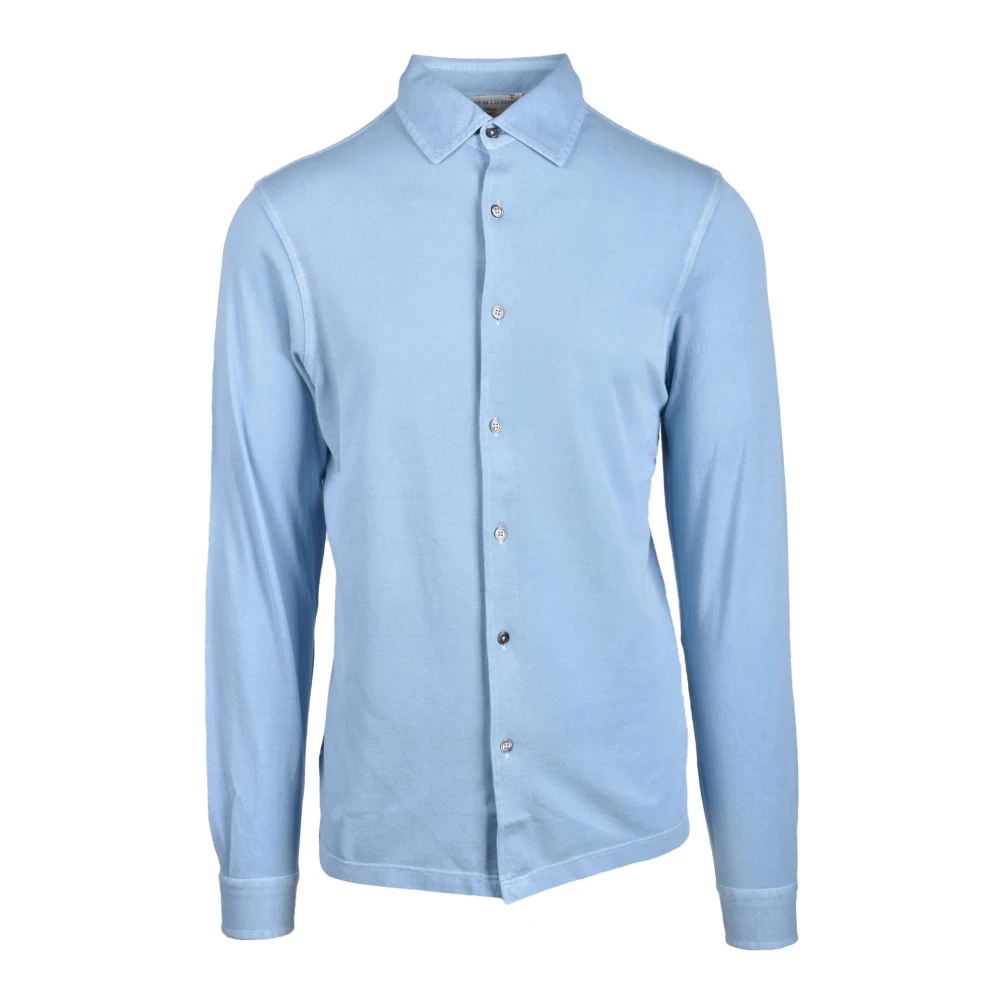 Filippo De Laurentiis Katoenen Overhemd Blue Heren