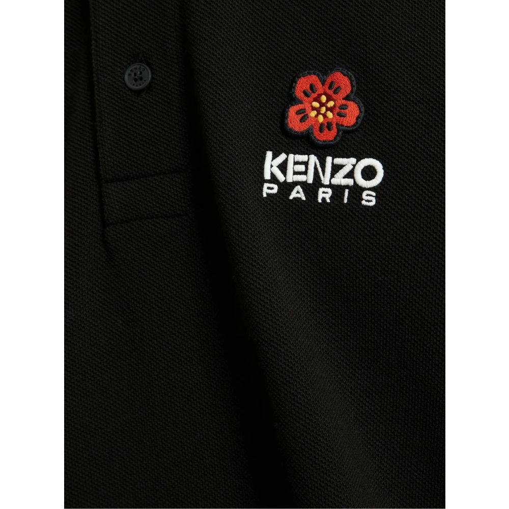 Kenzo Zwarte Polo Boke Flower T-shirts en Polos Black Heren
