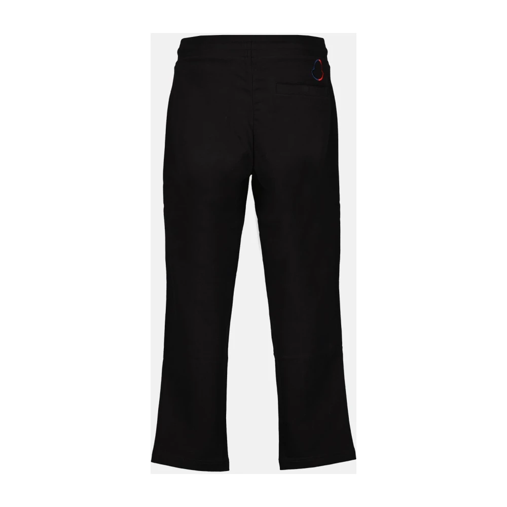 Moncler Joggingbroek Rechte Snit Geborduurd Logo Black Heren