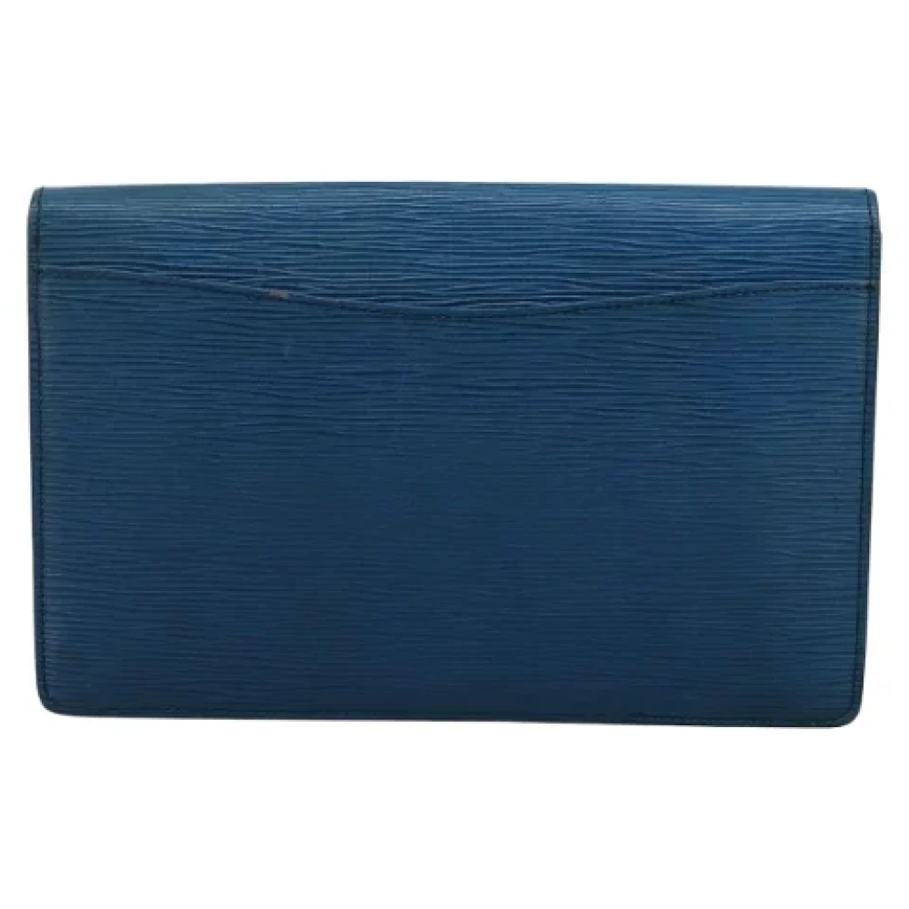 Louis Vuitton Vintage Pre-owned Leather clutches Blue Dames