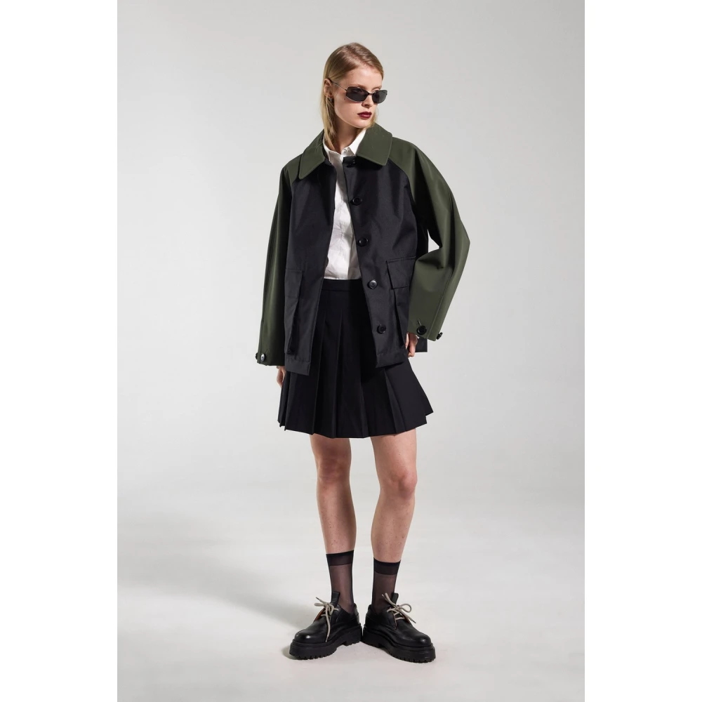 Stutterheim Varsity-Style Patch Regenjas Black Dames