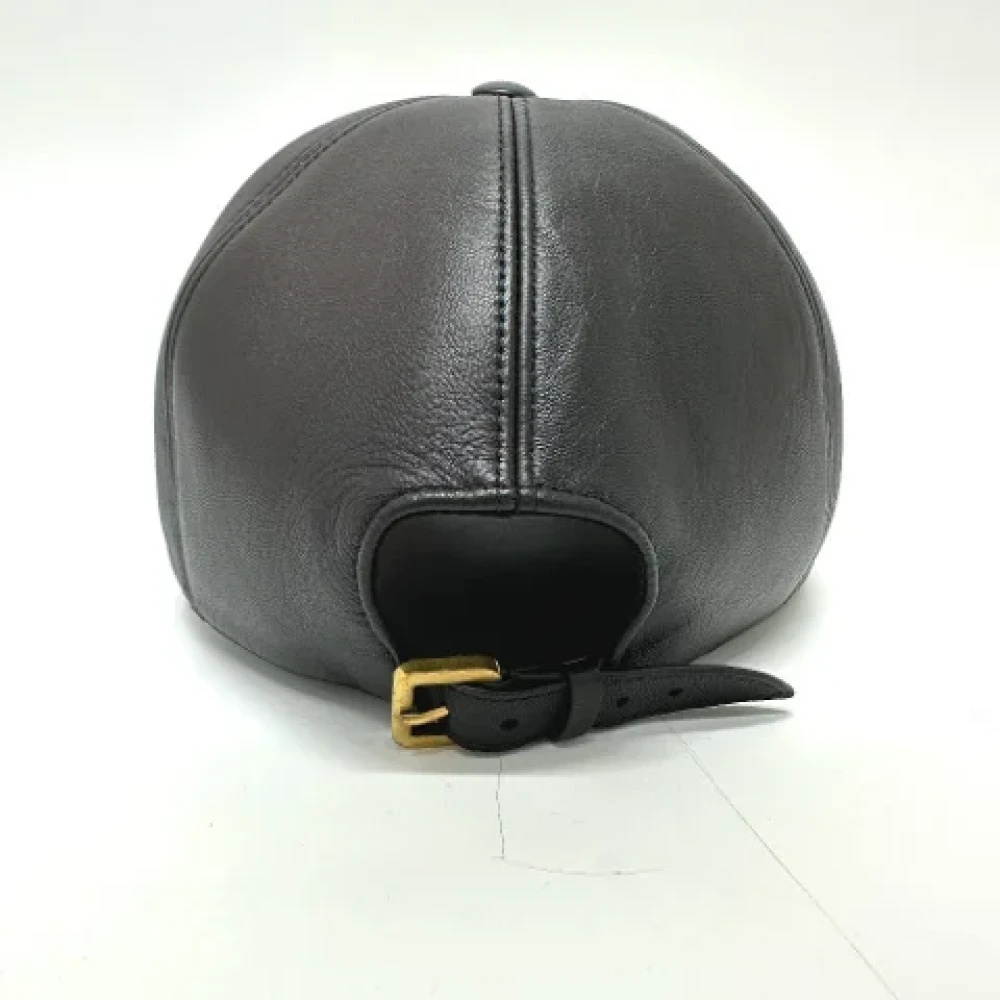 Louis Vuitton Vintage Pre-owned Leather hats Black Dames