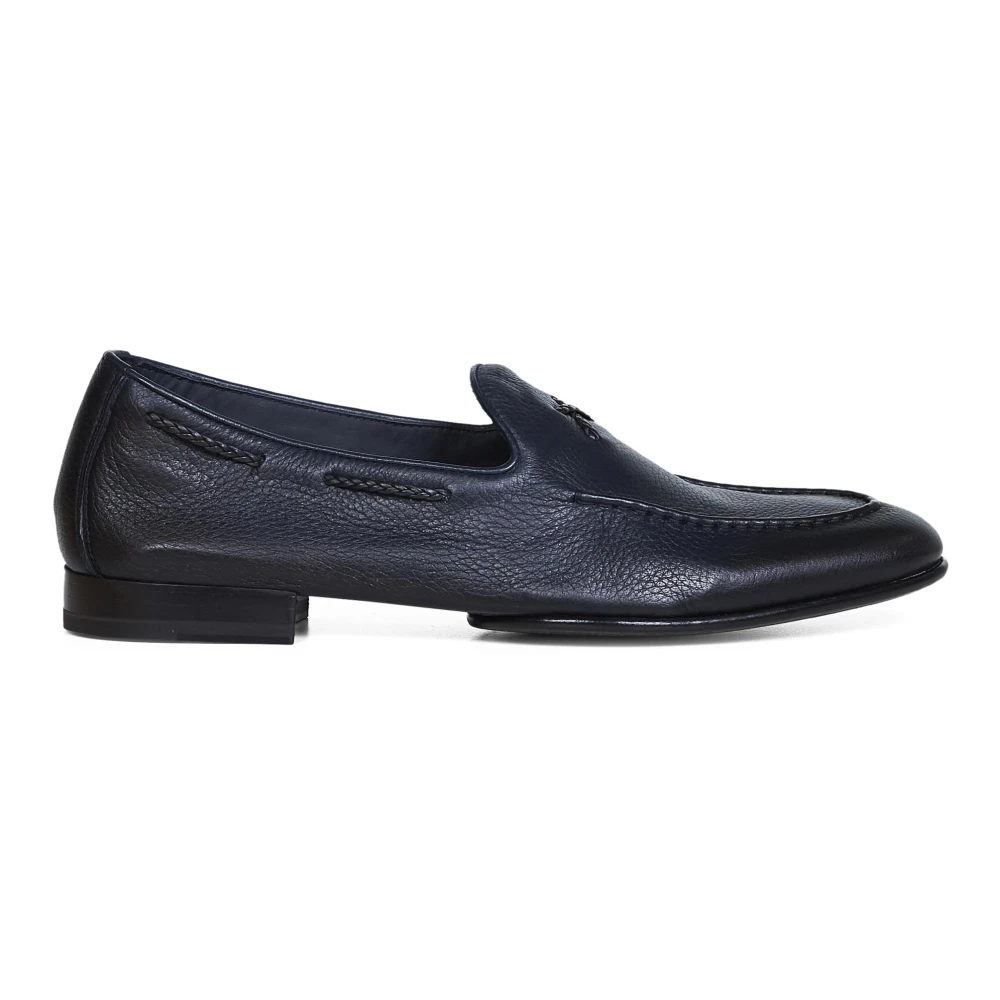 Doucal's Men's Blue Loafers, 6 Uk, Flat Shoes