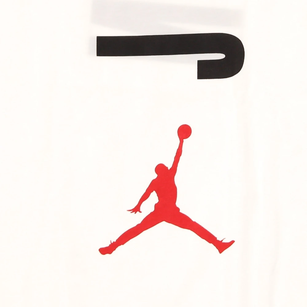 Jordan Air Stretch Crew T-shirt Wit Zwart Rood White Heren