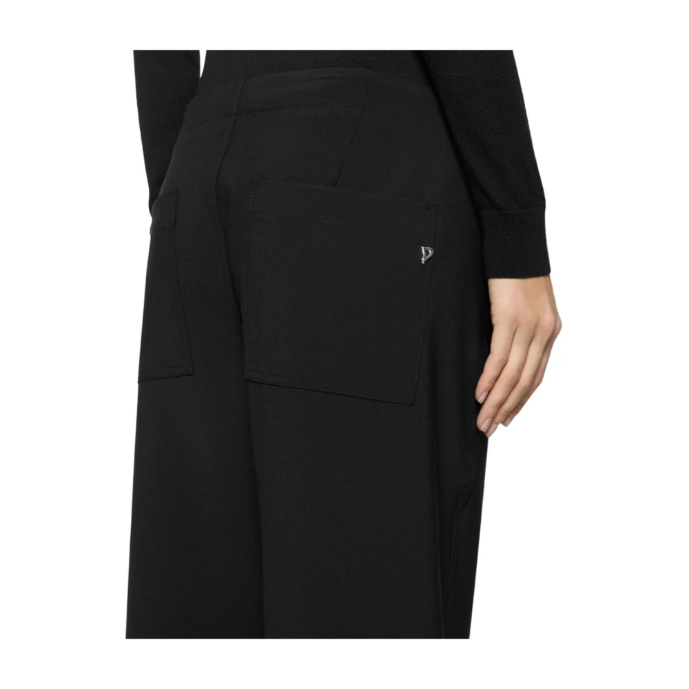 Dondup Zwarte wollen weefjoggers Black Dames