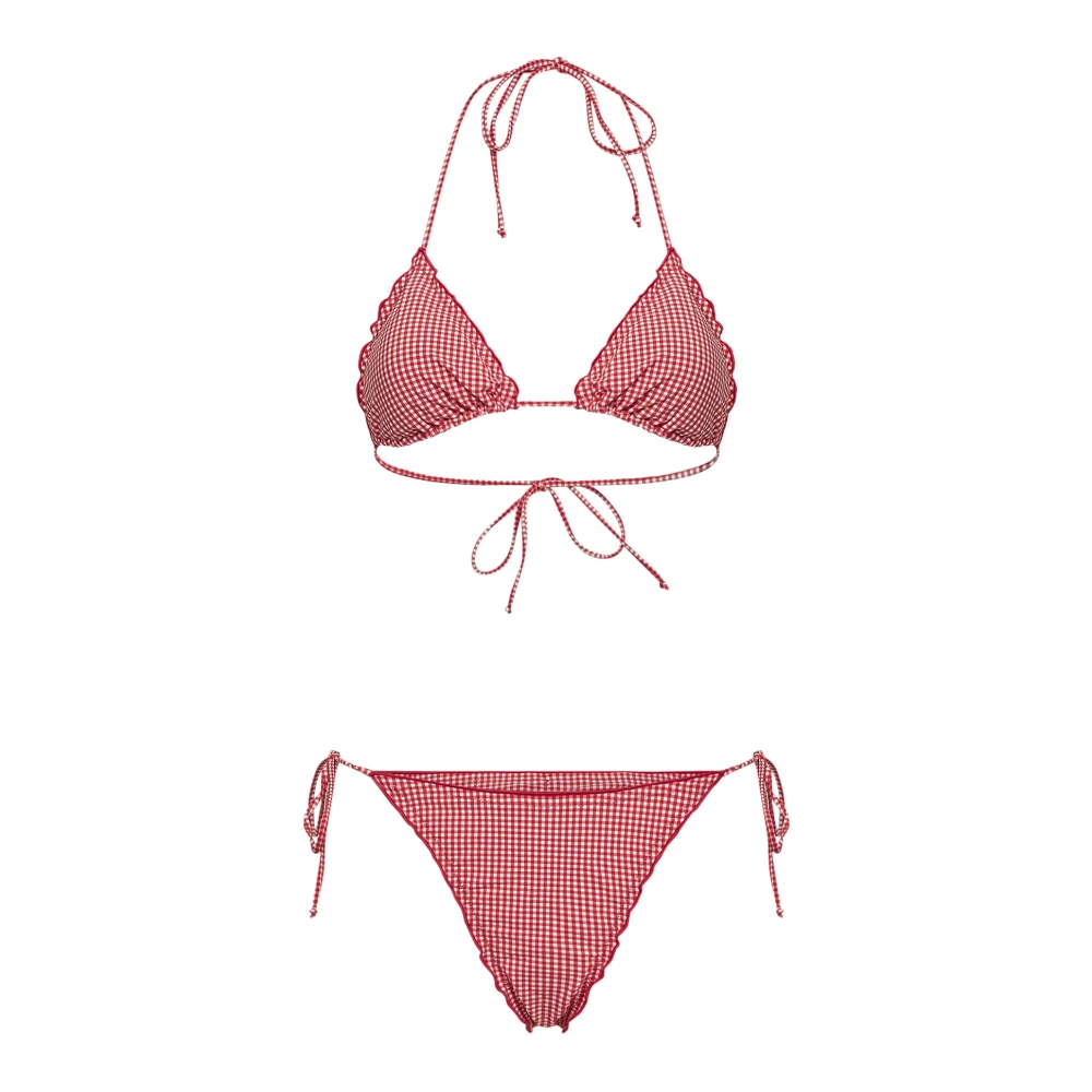 Mc2 Saint Barth Women's Red Sliding Triangle Bikini - Bikinis - L - Swimwear