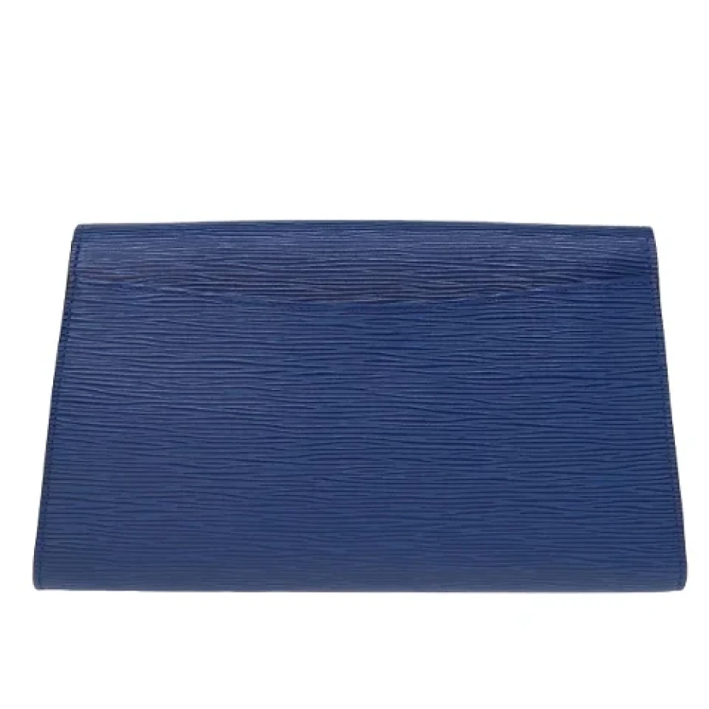 Louis Vuitton Vintage Pre-owned Leather clutches Blue Dames