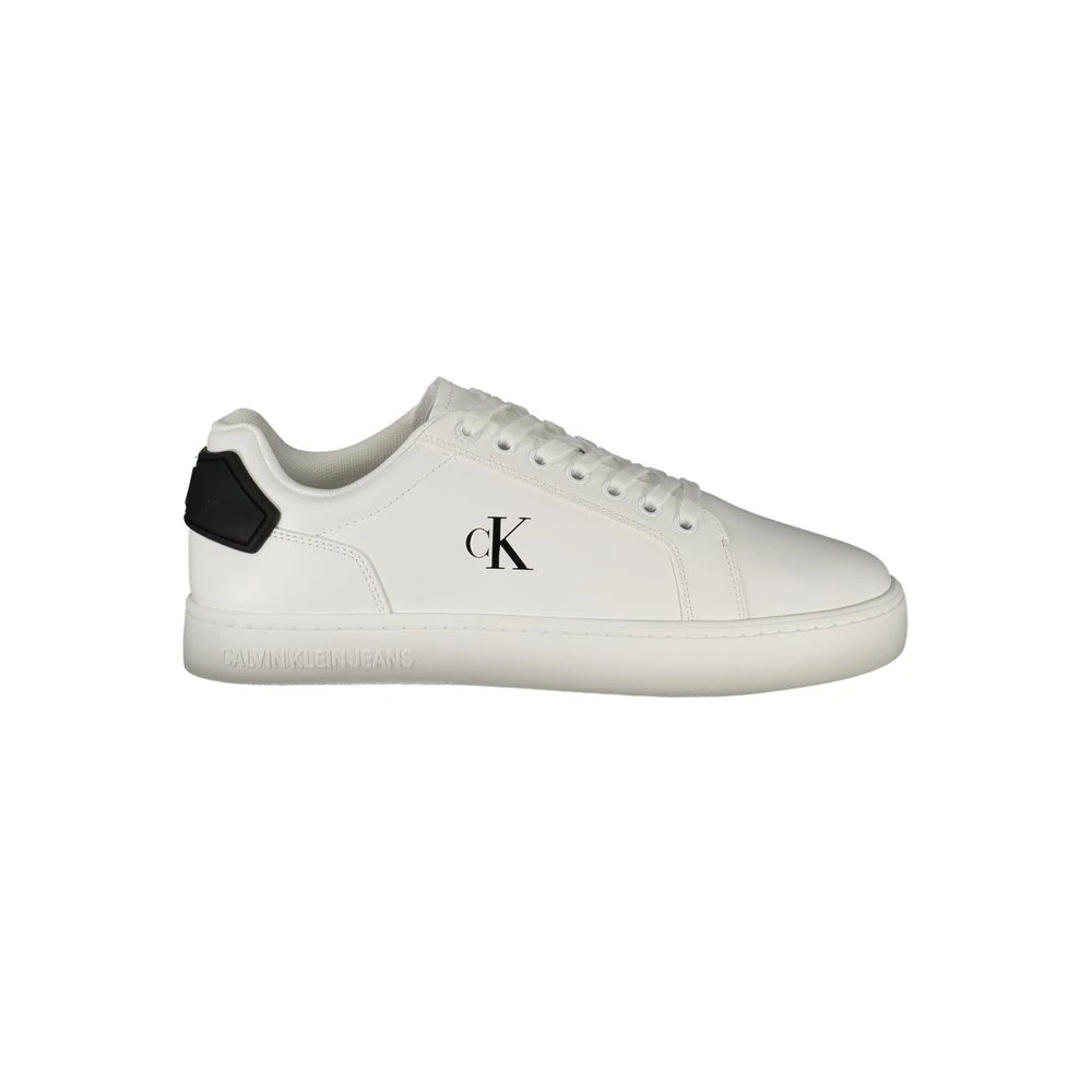 Calvin Klein , Sneakers, Male, White, 10 Uk, White Leather Men Sneaker