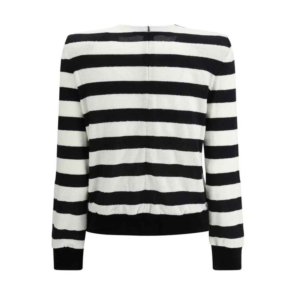 Balmain Gestreepte leeuwenkop trui Multicolor Dames
