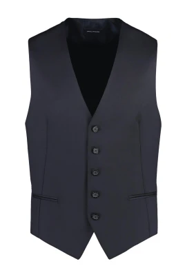 Single-Breasted Wool Vest