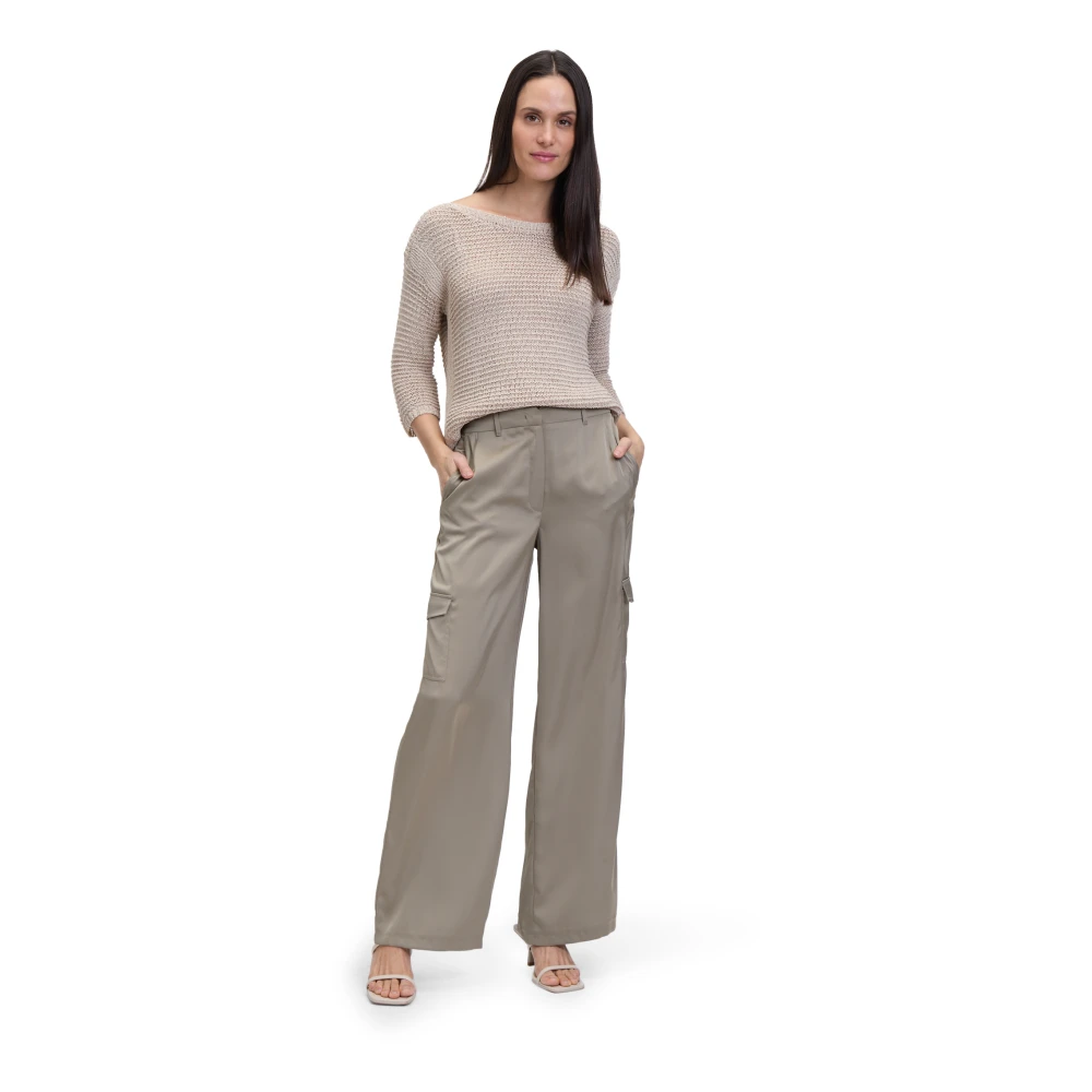 Betty Barclay Casual effen broek Green Dames