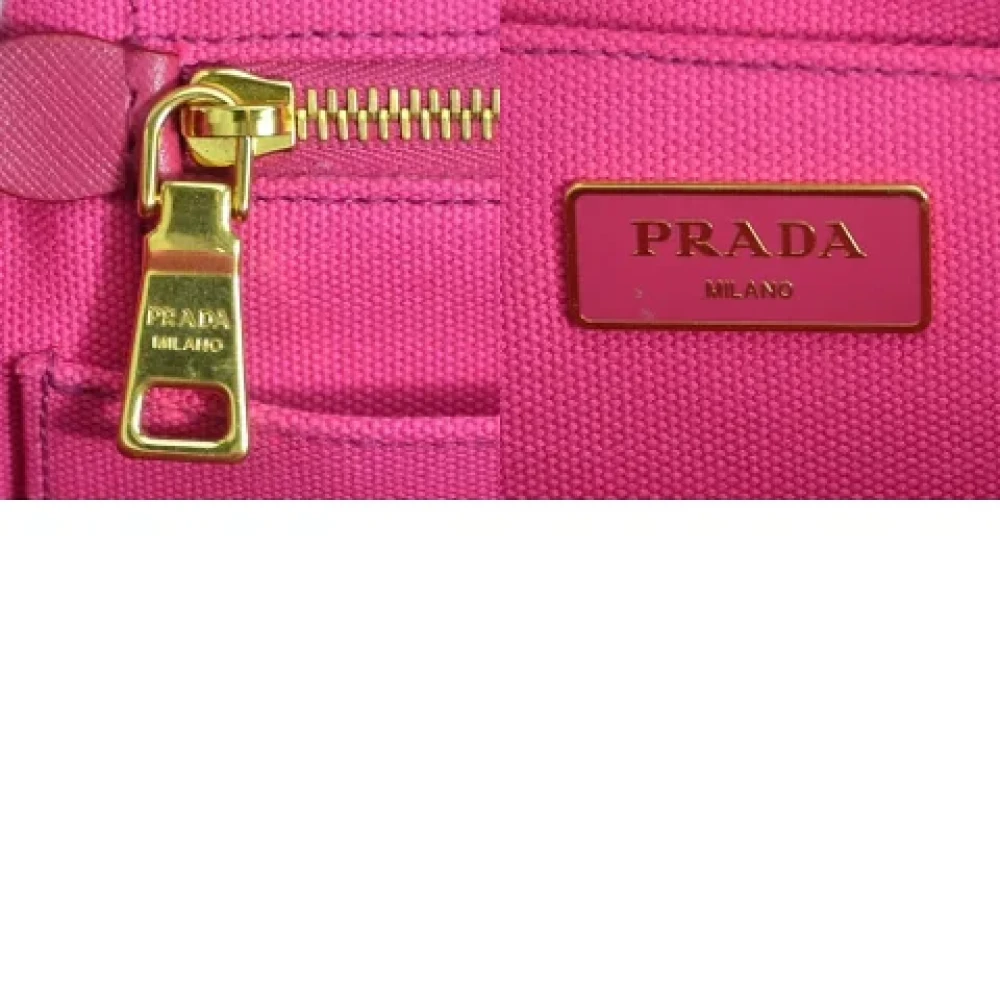 Prada Vintage Pre-owned Canvas prada-bags Pink Dames