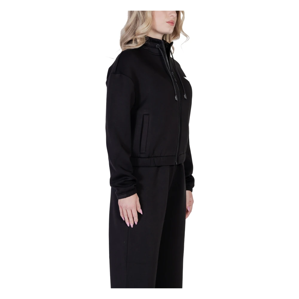 Guess Zwarte Rits Hoodie Black Dames