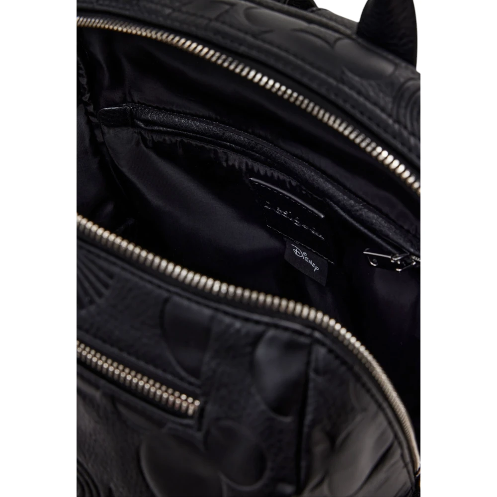 Desigual Zwarte rucksack met ritssluiting voor vrouwen Black Dames