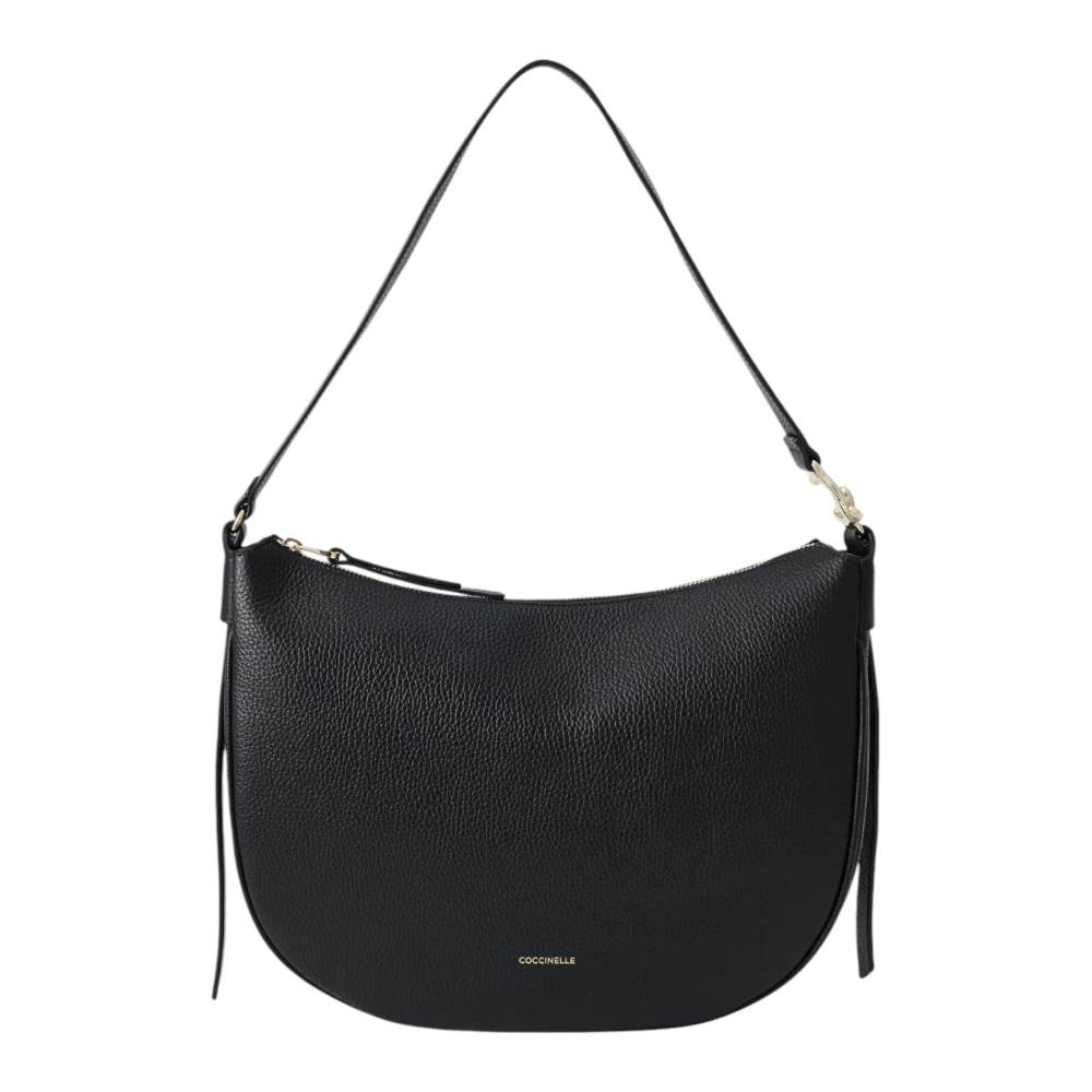 Coccinelle Women's Black Shoulder Bags, One Size, Leather Shoulder Bag