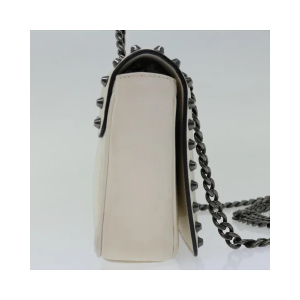 Prada Vintage Pre-owned Leather prada-bags Beige Dames