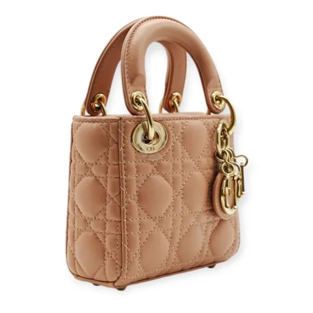 Dior Vintage Pre-owned Leather dior-bags Pink Dames