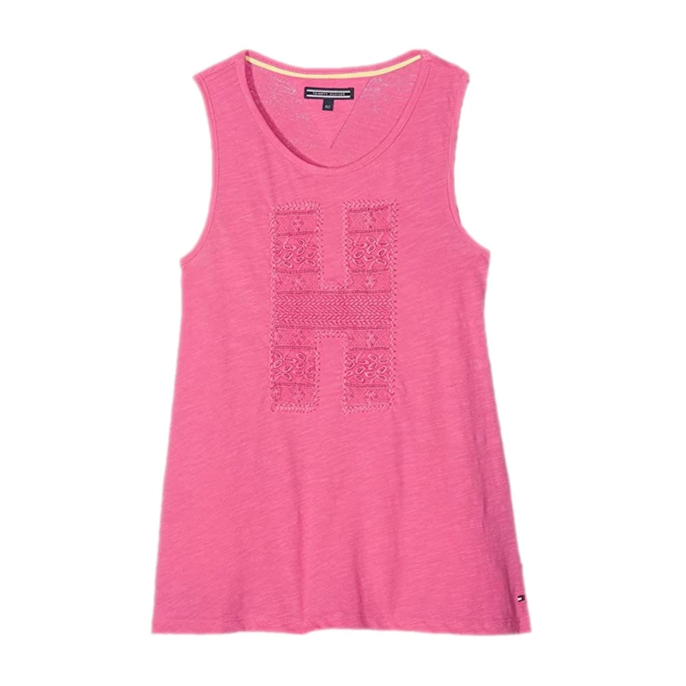 Tommy Hilfiger Girls Pink Tank Top - Kids Sleeveless Tops - 4 Y - Kids