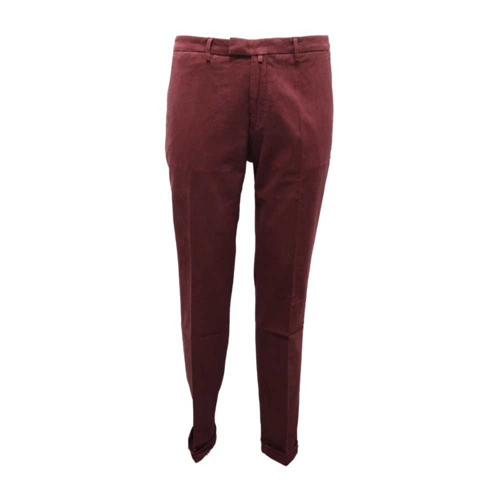 Briglia Men's Red Chinos, 2XL, Burgundy Trouser Made In Italy