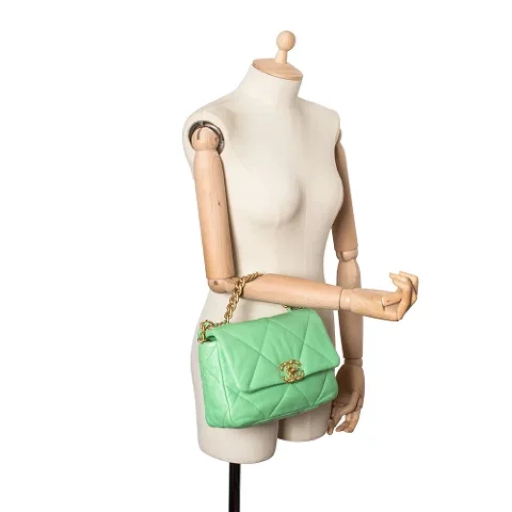 Chanel Vintage Pre-owned Leather chanel-bags Green Dames