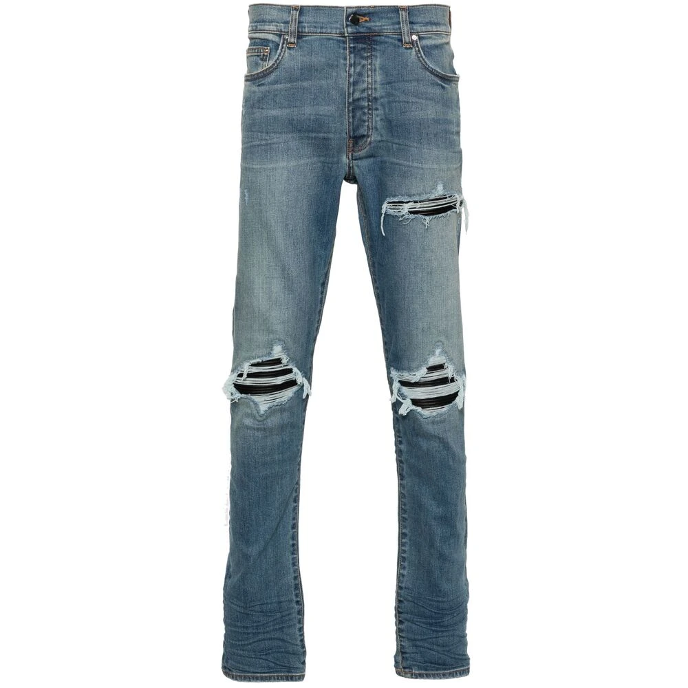 Amiri Indigo Blauwe Distressed Skinny Jeans Blue Heren