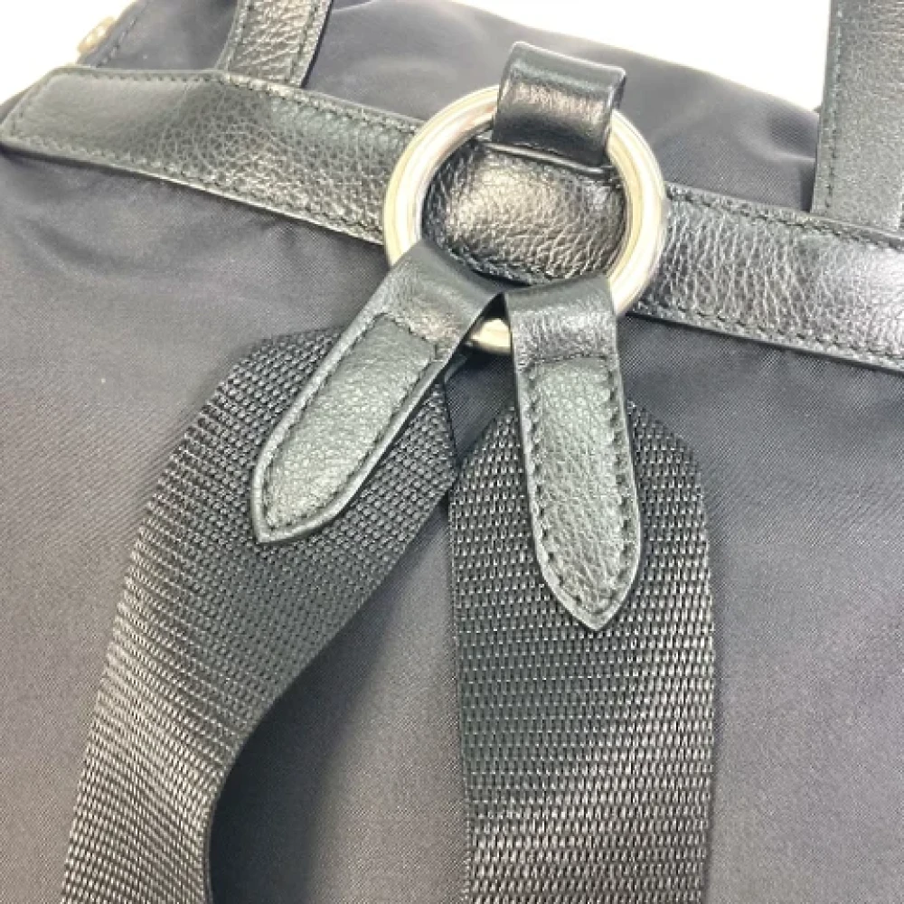 Prada Vintage Pre-owned Fabric shoulder-bags Black Heren