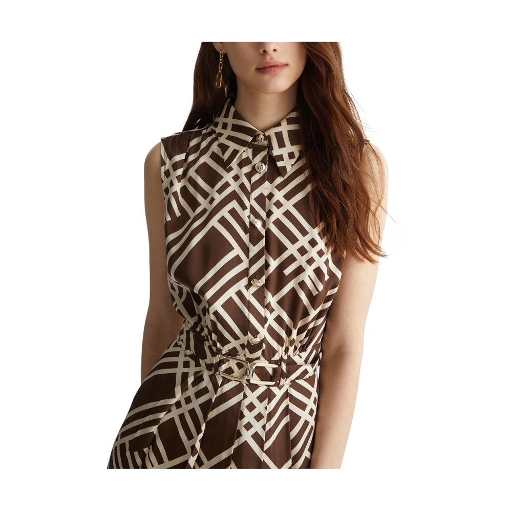 Liu Jo Elegante Bruine Jurk voor Vrouwen Brown Dames