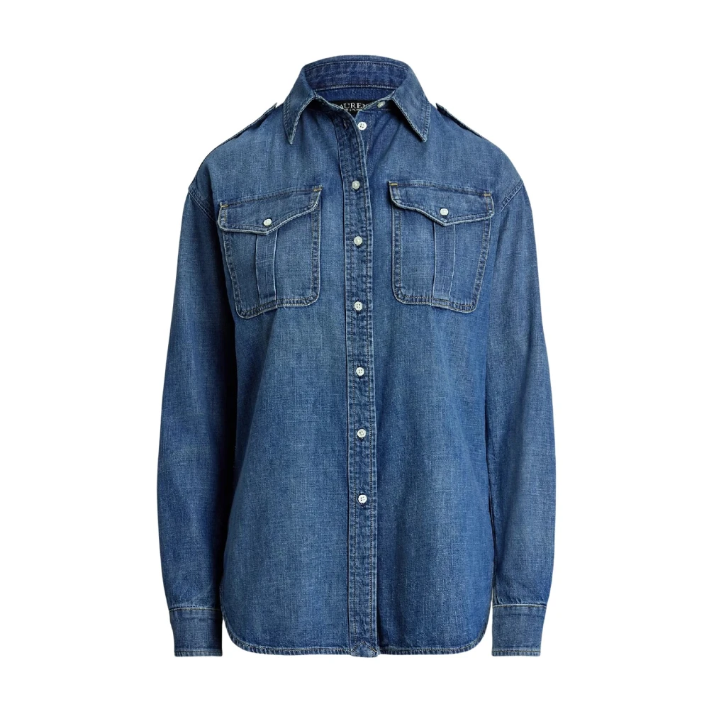 Ralph Lauren Women's Blue Denim Shirt Relaxed Fit