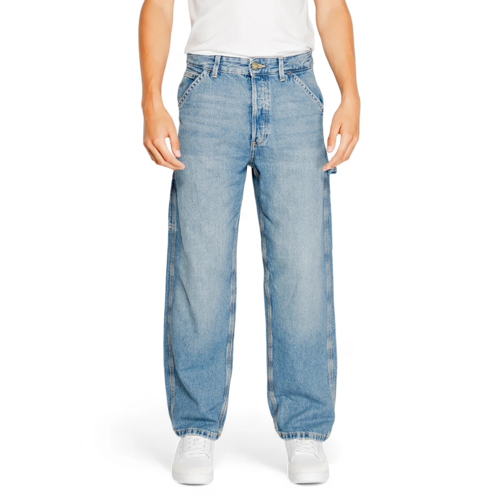 Jack & Jones Men's Blue Straight Jeans,, Zip Button Jeans W32 L34