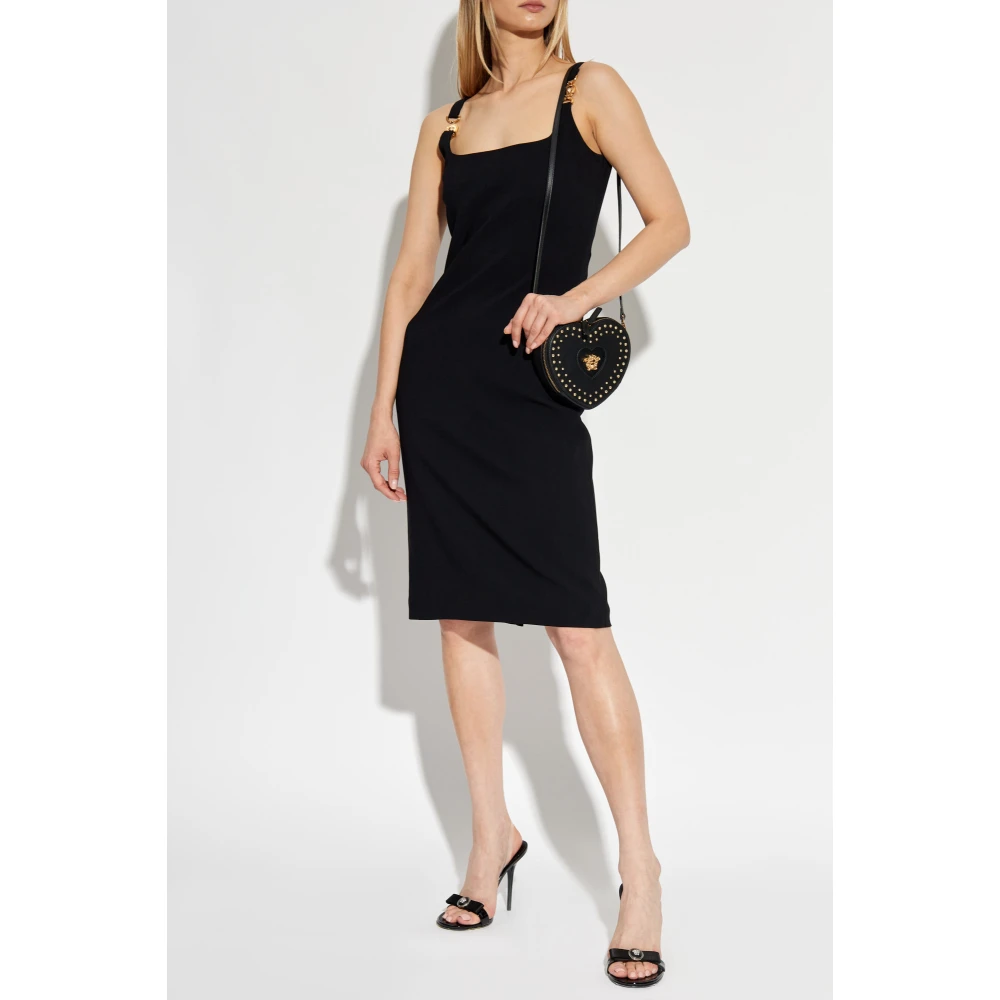 Versace Jurk met Bandjes Black Dames