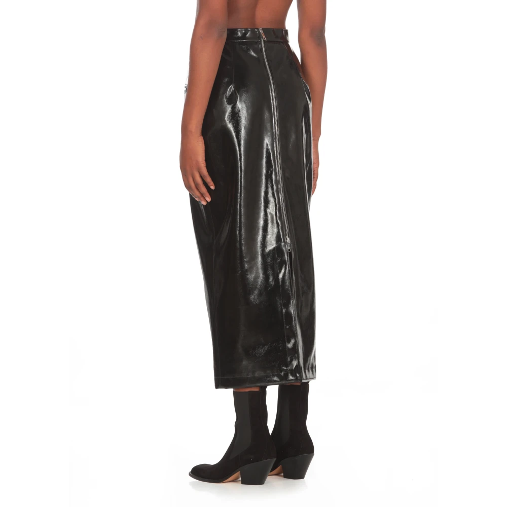Msgm Zwarte Rok met Ritszakken Black Dames