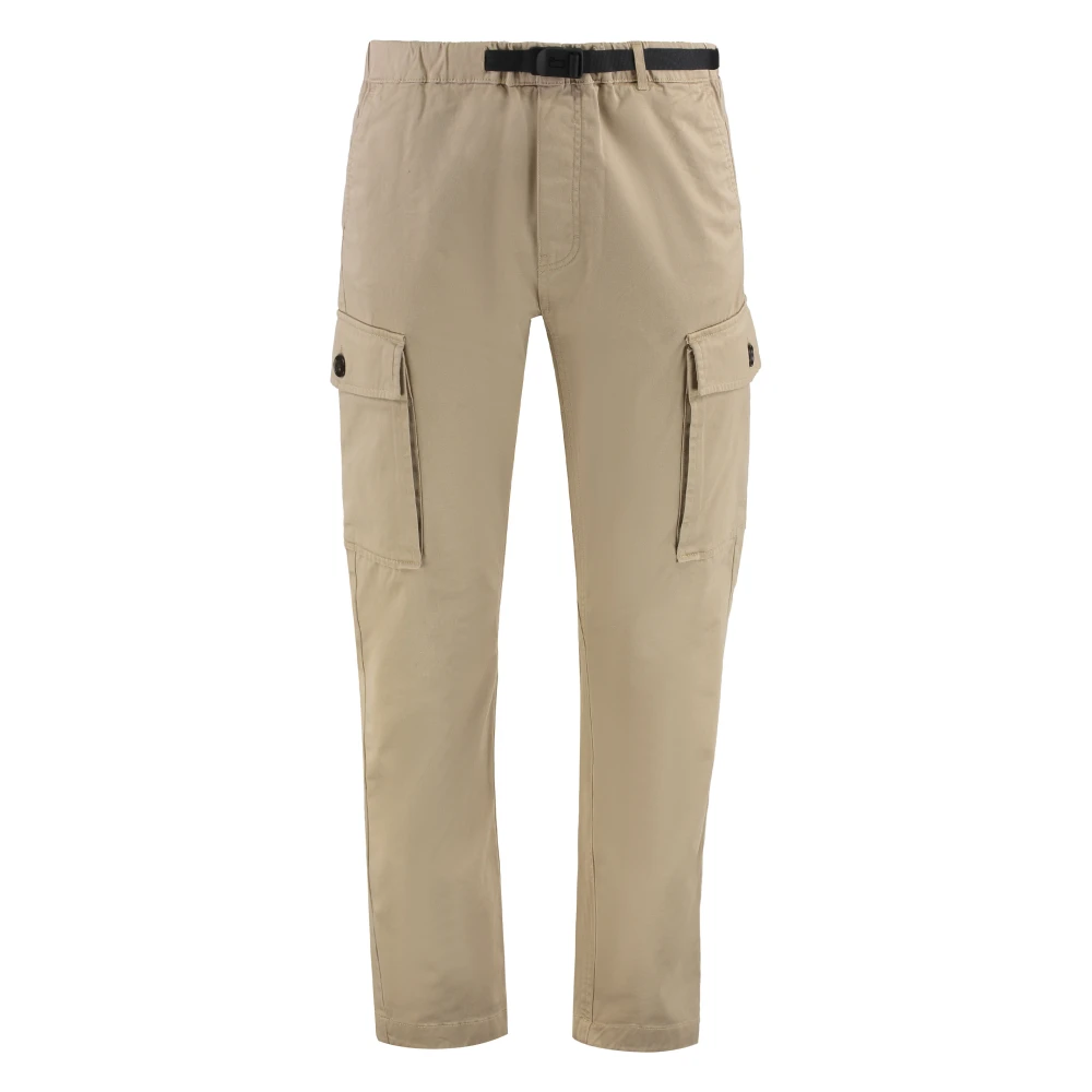 Woolrich Men's Beige Straight Trousers, W32, Belted Cargo Pant